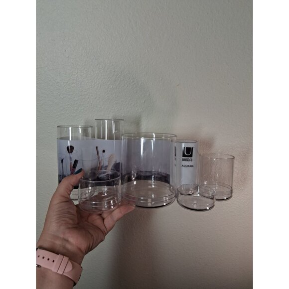 NWT Umbra Organizer Bathroom Cosmetics Clear Acrylic - Picture 1 of 5